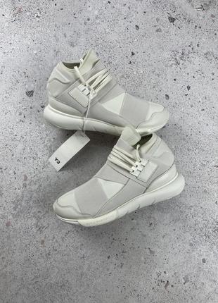 Adidas y-3 yohji yamamoto qasa white кроссовки унисекс оригинал9 фото