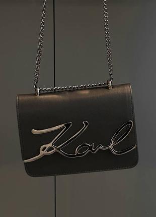 Женская сумка karl lagerfeld signature black