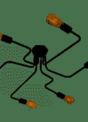 Светильник паук потолочный на шесть ламп nl 10084/6 msk electric чёрный
