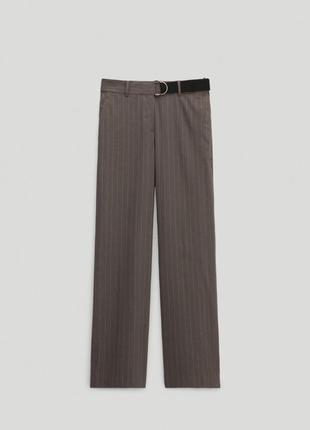 Massimo dutti льняные брюки с поясом4 фото