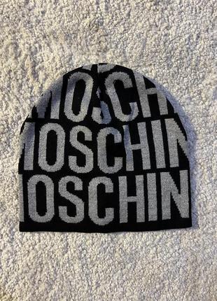 Оригінальна шапка moschino вовна вовняна жіноча з блискітками люрекс шапочка шерсть