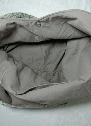 Сумка жіноча  виконана з сірого сукна.. текстильна сумка . сумка з довгою ручкою4 фото