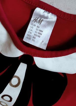 Лонгслів h&m швеція новорічний різдвяний реглан помічниця Санти на 1-1,5 року3 фото