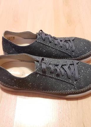 Шкіряні кросівки clarks hidi dark grey2 фото