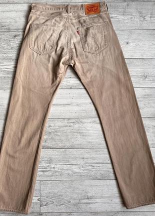 Джинси levis 501 garment dyed beige jeans4 фото