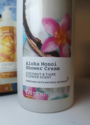 Новый крем-гель для душа 720 мл тропический рай aloha monoi cocount &amp; tiare flowers scent2 фото