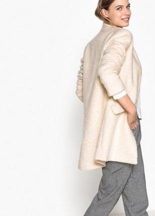 Вовняне двобортне пальто на один гудзик від suncoo франція3 фото