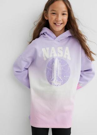 Худі толстовка кофта сзкапішоном пайта h&m nasa