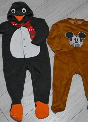 Два комбинезона, человечка, пижамы, 86 размер