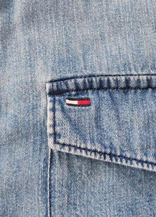 Tommy hilfiger джинсовая рубашка regular fit оригинал (xl)4 фото