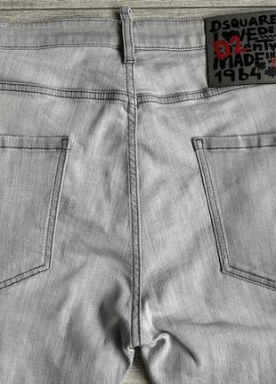 Джинси dsquared2 light gray tidy biker jeans6 фото