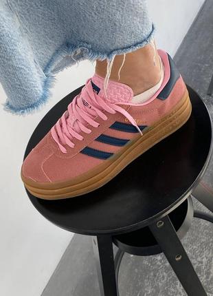 Кроссовки adidas gazelle bold pink glow1 фото