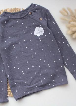 Легкая муслиновая кофточка в принт george на малыша 18-24 мес