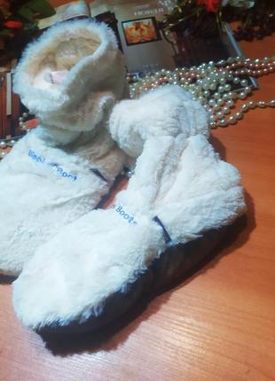 Мега-классные согревающие меховые женские тапочки домашние тапочки теплые носки...