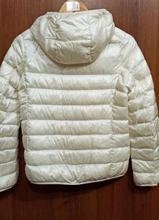 Uni qlo куртка женская пуховая белая легкая и тонкая р s/m4 фото