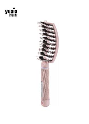 Щетка для волос yuaia haircare curved paddle brush pink2 фото