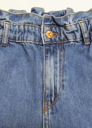 Zara джинсы свободного кроя с высокой посадкой и сборкой на талии4 фото