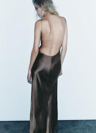 Black friday zara сатинова сукня жіноча4 фото