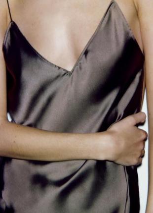 Black friday zara сатинова сукня жіноча6 фото
