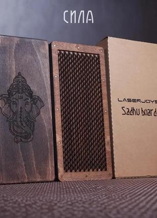 Дошка садху букова дошка sadhu board (масажер для стоп) дерев'яні безпечні шипи1 фото