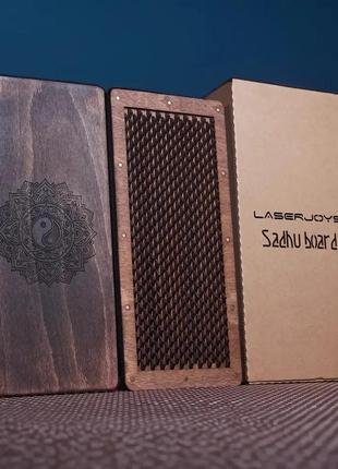 Дошка садху букова дошка sadhu board (масажер для стоп) дерев'яні безпечні шипи8 фото