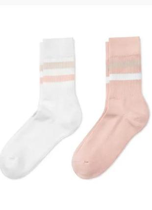 2 пари розкішні високі шкарпетки, носки з махровою стопою від tcm tchibo (чібо), німеччина, 39-42