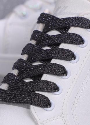 Блестящие плоские шнурки для обуви, 140 см s-07 f_1 №100