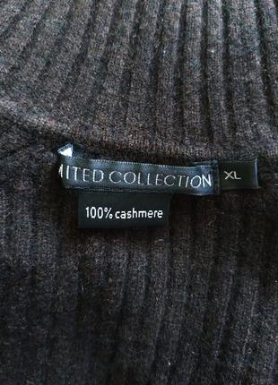 Британский кашемировый гольф рубчик водолазка 100% кашемир m&s cashmere реглан свитер кофта кофейный высокая горловина лимитированная резинка6 фото