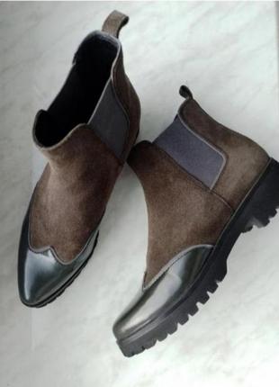 Geox челси серые,ботинки замшевые, обувь1 фото