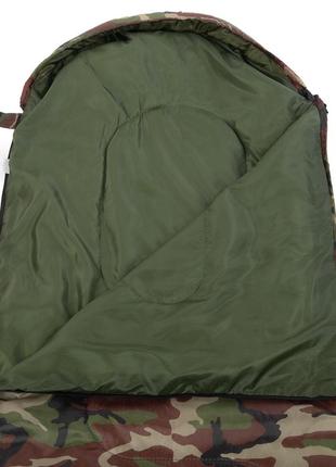 Спальный мешок одеяло с капюшоном sp-sport  камуфляж woodland6 фото