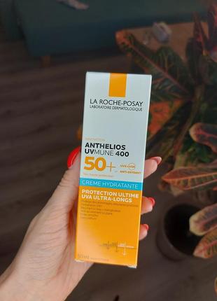 Солнцезащитный увлажняющий крем для лица la roche-posay anthelios uvmune 400 spf50+ hydrating crea