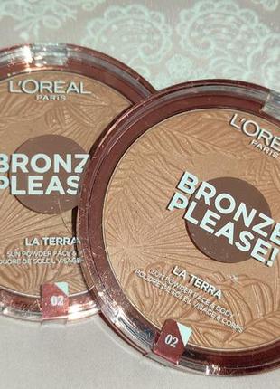 Бронзер от l’oréal paris wake up &amp; glow la terra bronze please! придает бронзовый оттенок и имеет эффект загара.