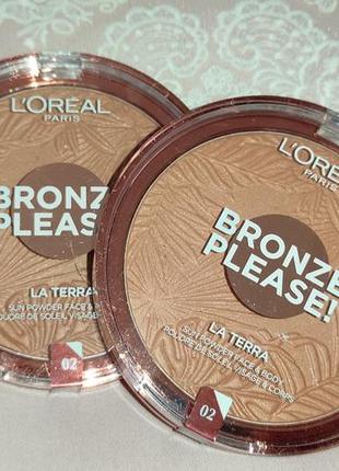 Бронзер от l’oréal paris wake up & glow la terra bronze please! придает бронзовый оттенок и имеет эффект загара.
