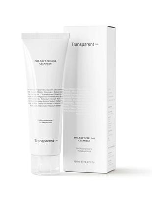 Мультикислотний очисник для обличчя transparent-lab pha soft peeling cleanser 150 ml