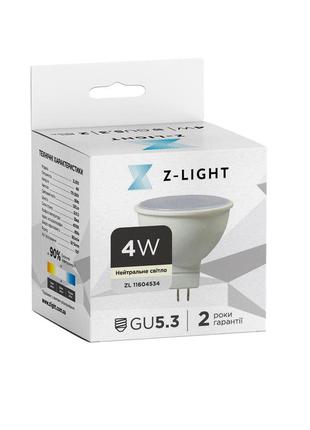 Лампа zl 1031 mr16 4w 4000k