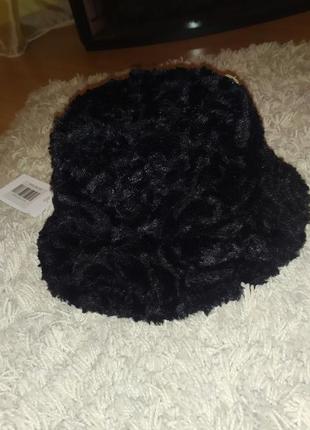 Плюшева тепла шапка-панама