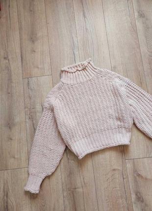 В'язаний теплий светр оверсайз вовняний вязаный теплый свитер оверсайз шерстяной джемпер h&m4 фото