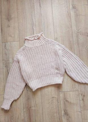 В'язаний теплий светр оверсайз вовняний вязаный теплый свитер оверсайз шерстяной джемпер h&m2 фото