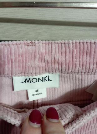 ❤️идеальные розовые вельветрные брюки мом высокая посадка monki3 фото