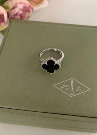 Кільце стиль ванклиф vancleef, покриття золотом au 750