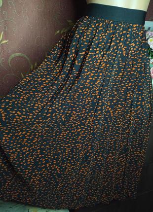 Чорна довга спідниця плісирована великого розміру від papaya3 фото