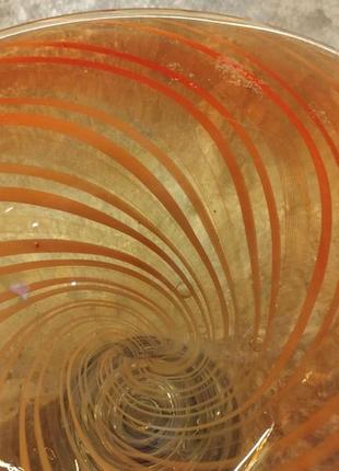 Ваза-фруктовница лксф, цветное резинное стекло. диаметр - 31 см. высота - 17 см.3 фото