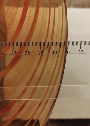 Ваза-фруктовниця лксф, кольорове гутне скло. діаметр — 31 см. висота — 17 см.6 фото
