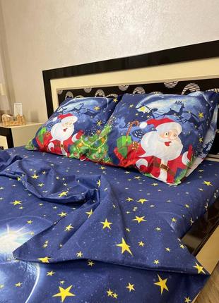 Комплект качественного постельного белья, новогоднее постельное белье бязь, хлопок, подарок на новый год10 фото