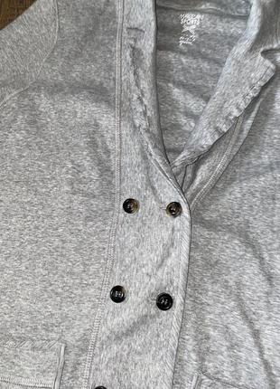 Сірий кардиган в рубчик піджак в рубчик блейзер marc cain трикотажный кардиган на пуговицах пиджак в рубчик2 фото