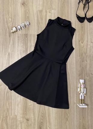Черное платье, вставки сетка по бокам, h&amp;m
