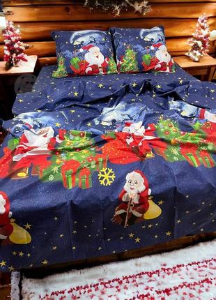 Комплект качественного постельного белья, новогоднее постельное белье бязь, хлопок, подарок на новый год3 фото