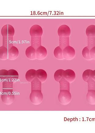 Силіконова форма (пеніс) для шоколаду,льоду,випічки