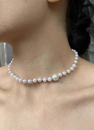 Ожерелье чокер из жемчужин