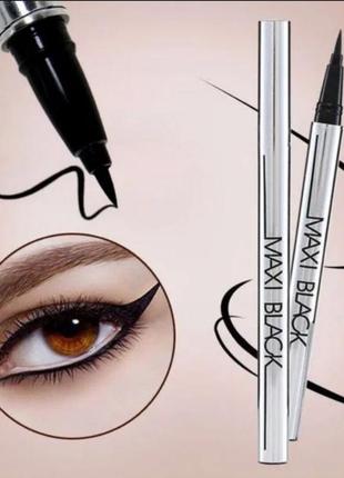 Чорна рідка підводка для очей yanqina maxi black